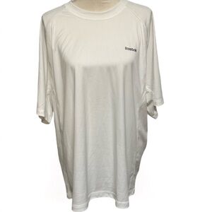 Reebok Play Dry Men’s Short Sleeve White Shirt Size XL EUC